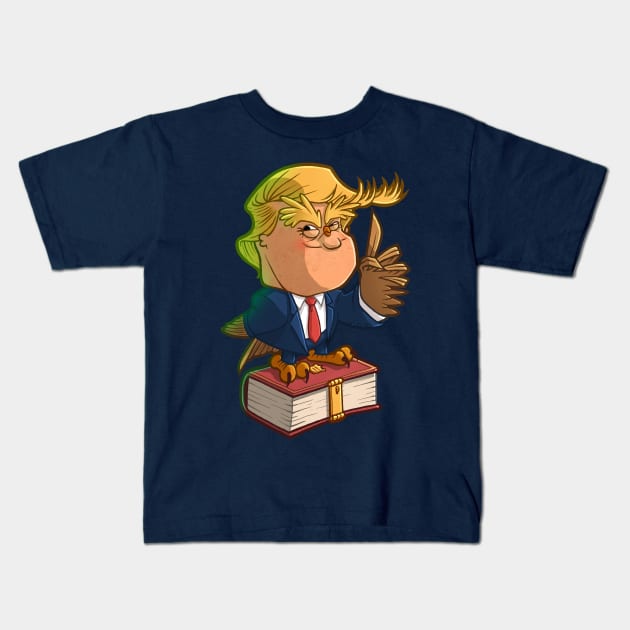 D-OWL-nald Trump Kids T-Shirt by RemcoBakker